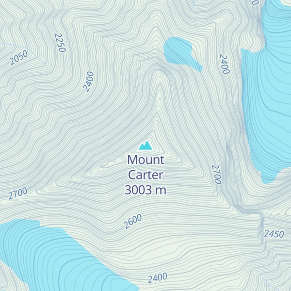 Map of Mount Carter