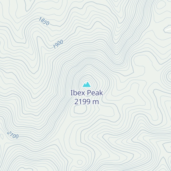 Map of Lbex Peak