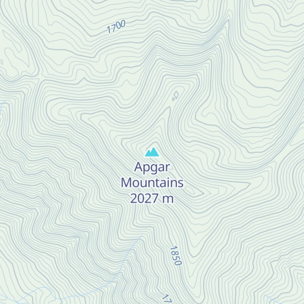 Map of Apgar Mountains