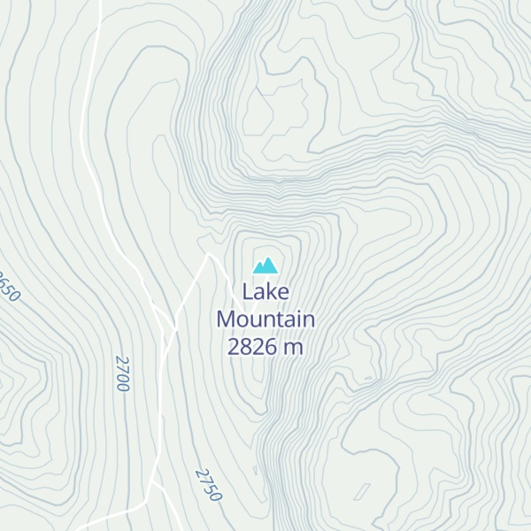Map of Lake Mountain