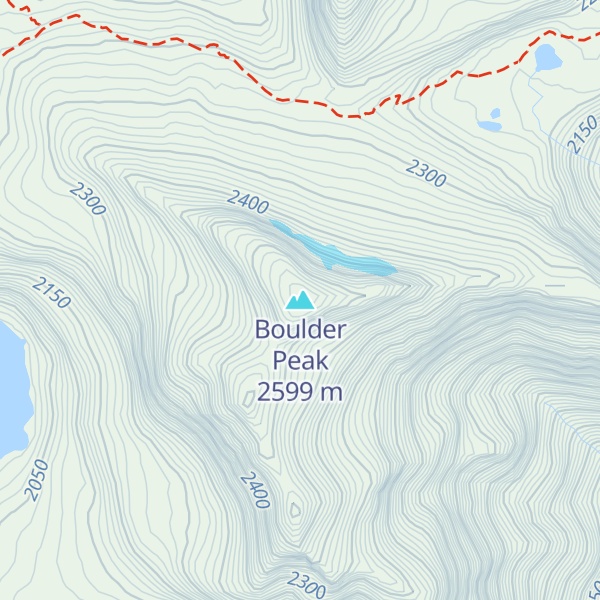 Map of Boulder Peak
