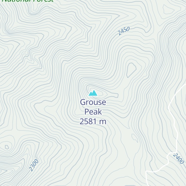 Map of Grouse Peak