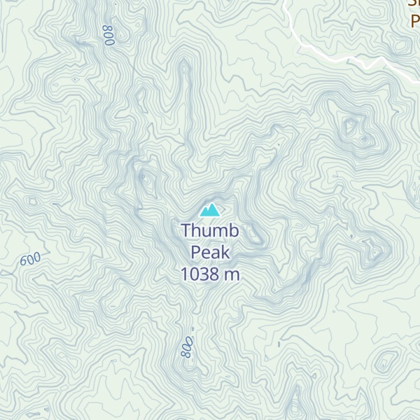 Map of Thumb Peak