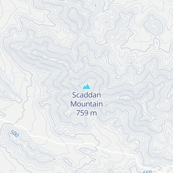 Map of Scaddan Mountain