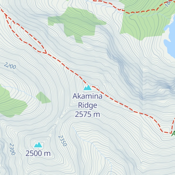 Map of Akamina Ridge