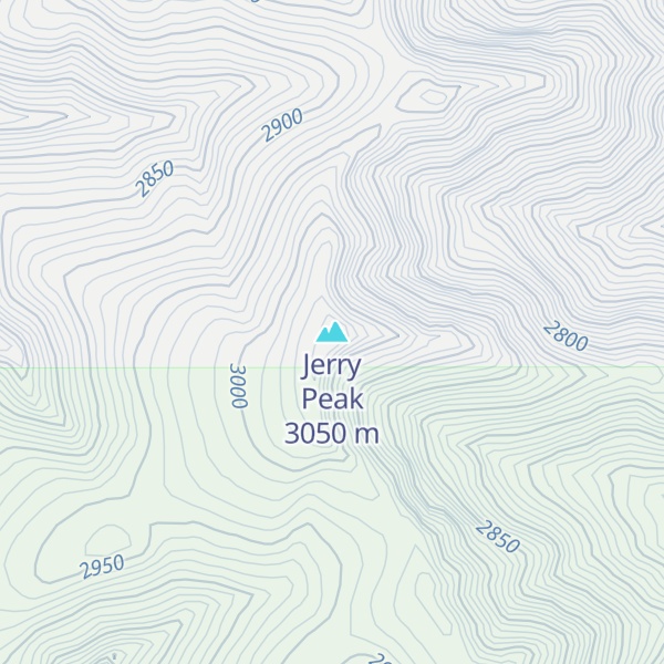 Map of Jerry Peak