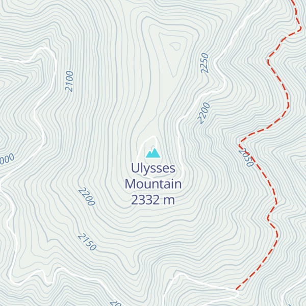 Map of Ulysses Mountain