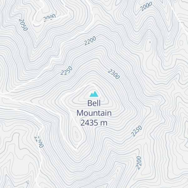 Map of Bell Mountain