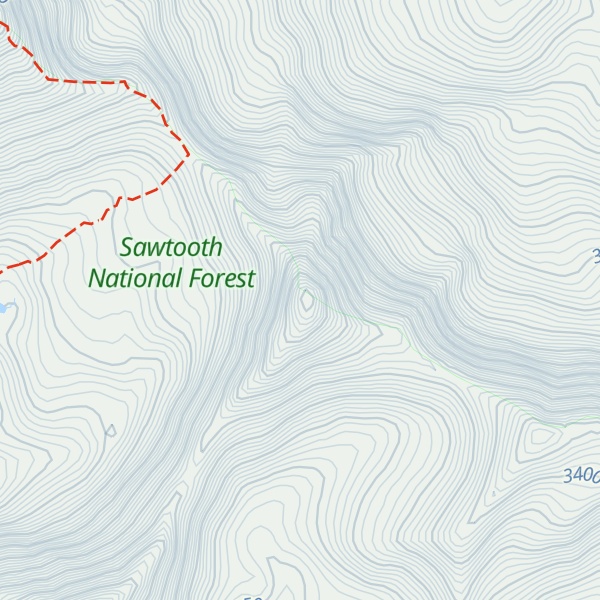 Map of Old Hyndman Peak