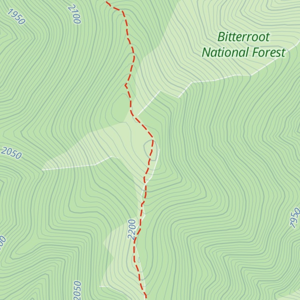 Map of Shook Mountain