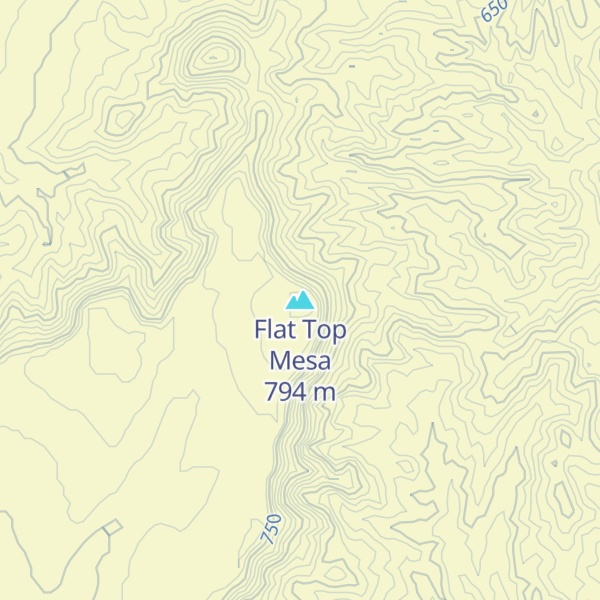 Map of Flat Top Mesa