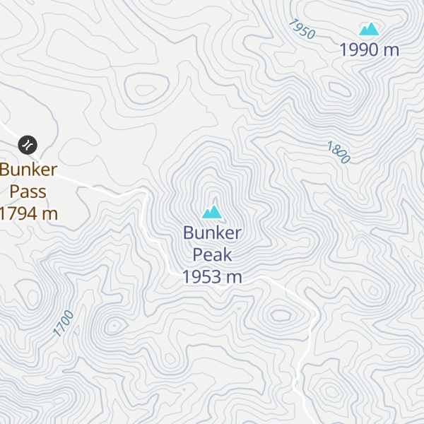Map of Bunker Peak