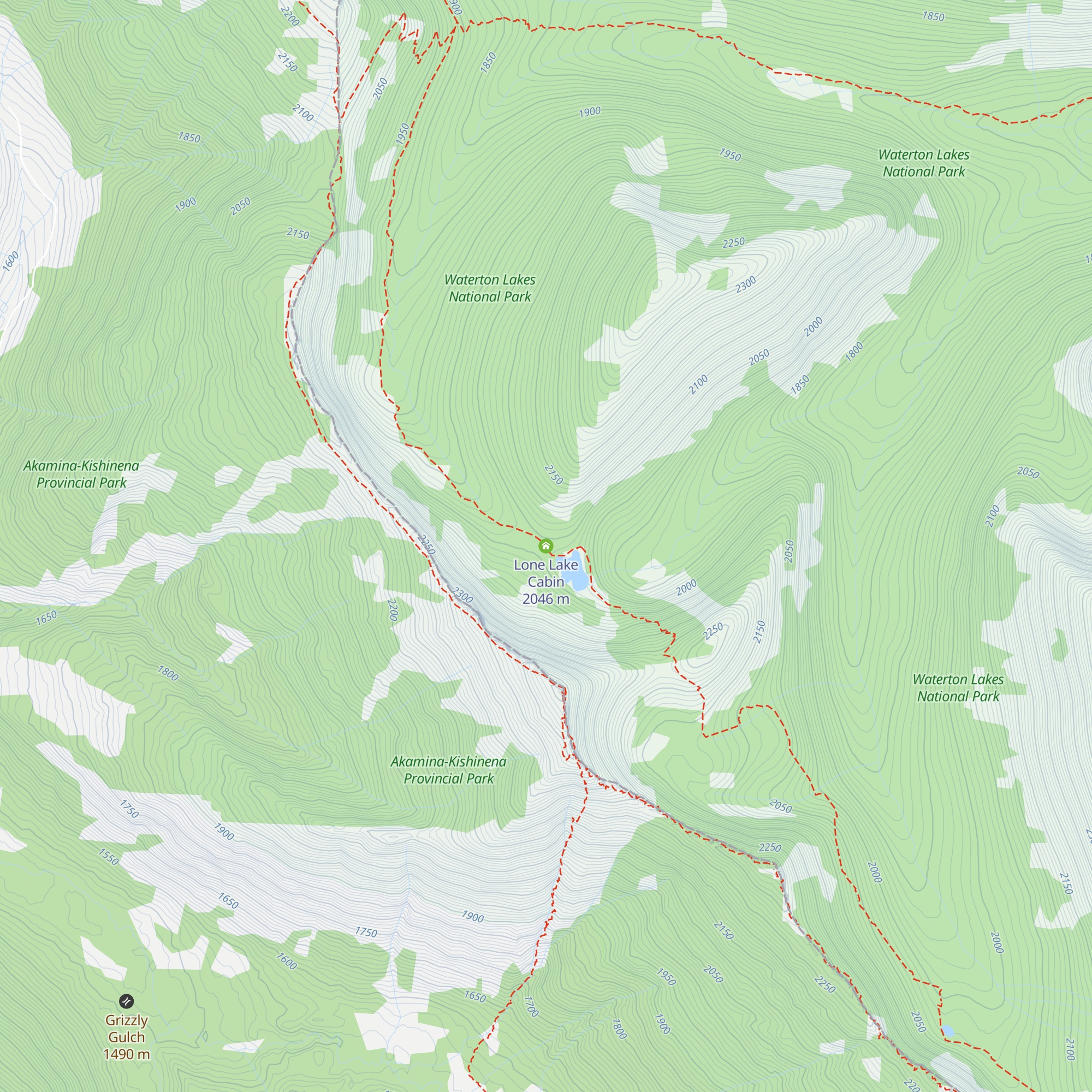 Lone Lake Cabin map