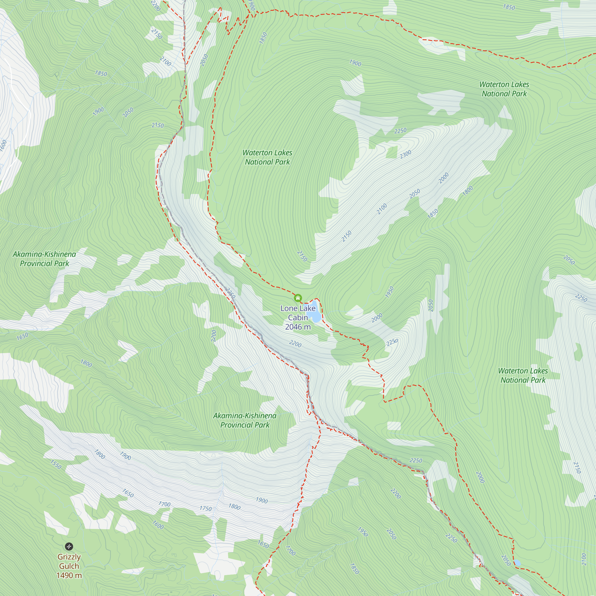 Lone Lake Cabin map