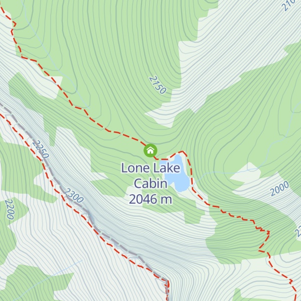 Map of Lone Lake Cabin