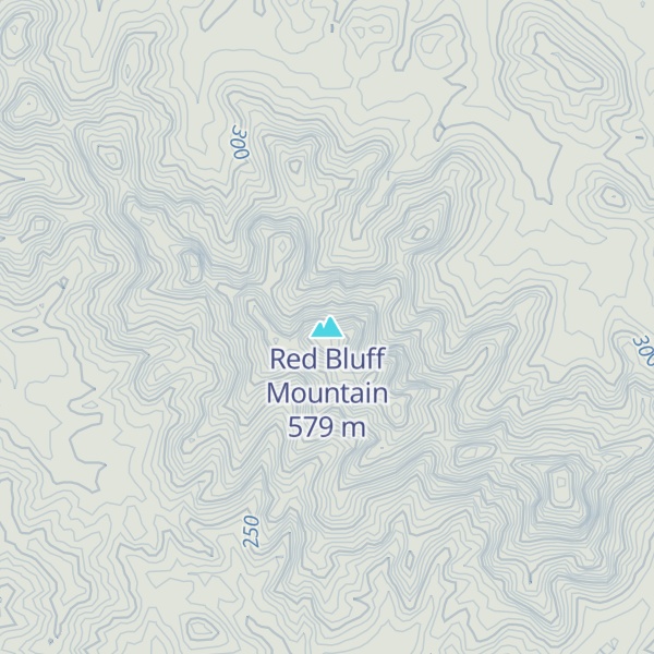 Map of Red Bluff Mountain