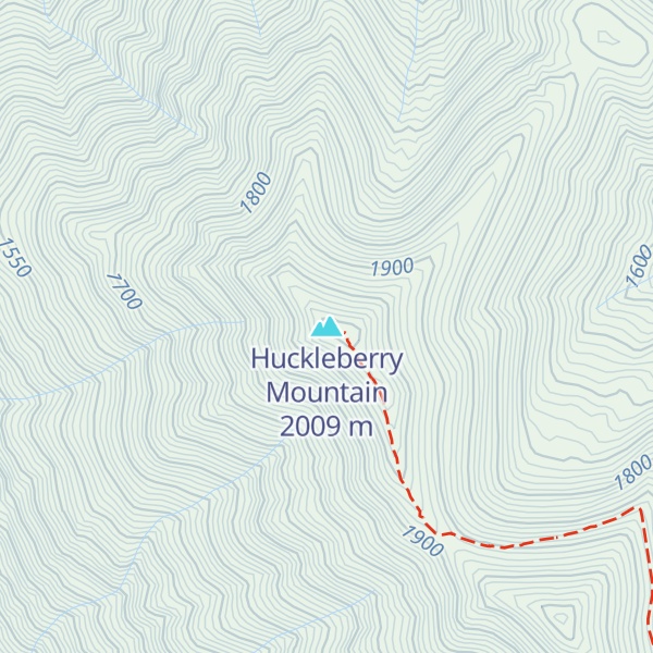 Map of Huckleberry Mountain