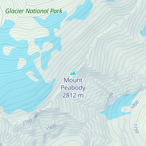 Map of Mount Peabody