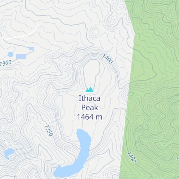 Map of Ithaca Peak
