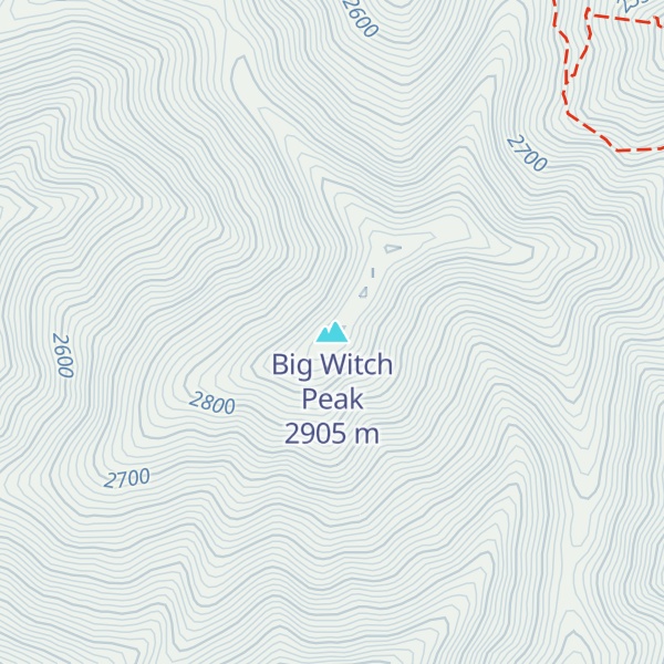 Map of Big Witch Peak