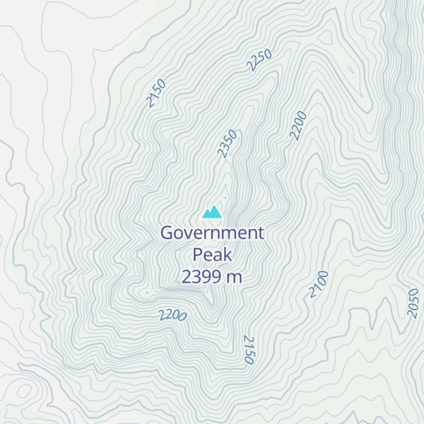 Map of Government Peak