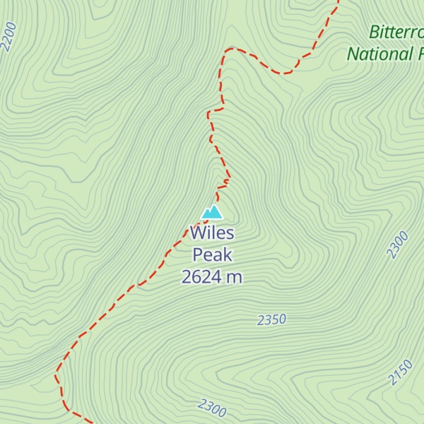 Map of Wiles Peak