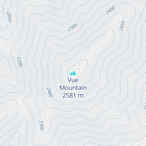 Map of Vue Mountain