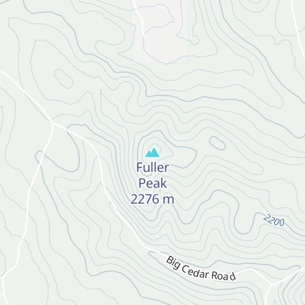Map of Fuller Peak