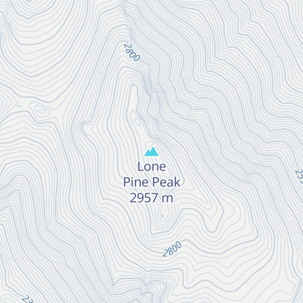 Map of Lone Pine Peak