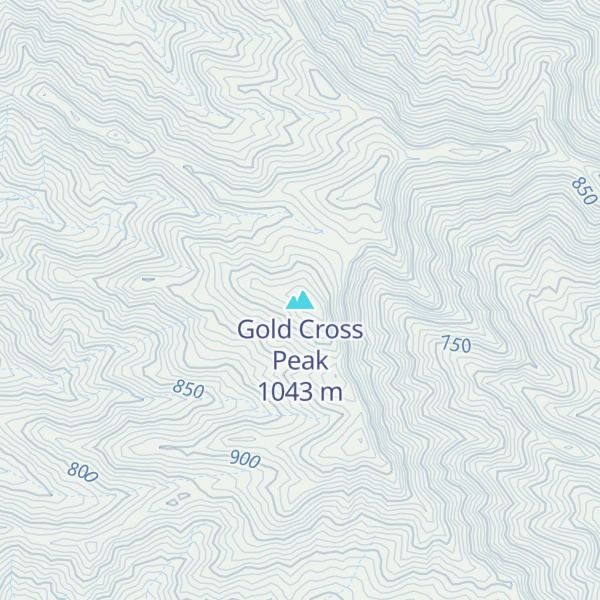 Map of Gold Cross Peak