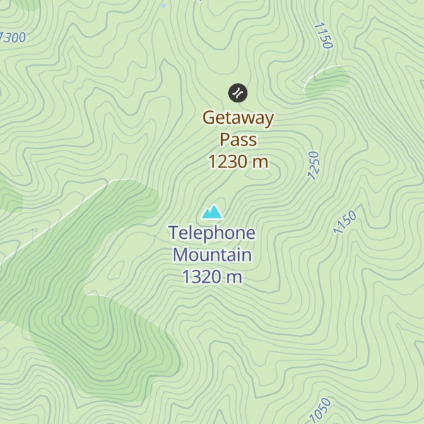 Map of Telephone Mountain