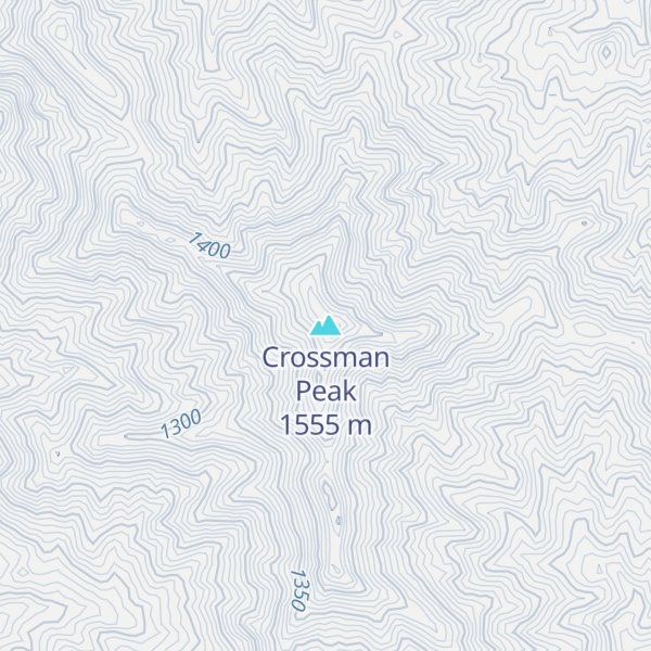 Map of Crossman Peak