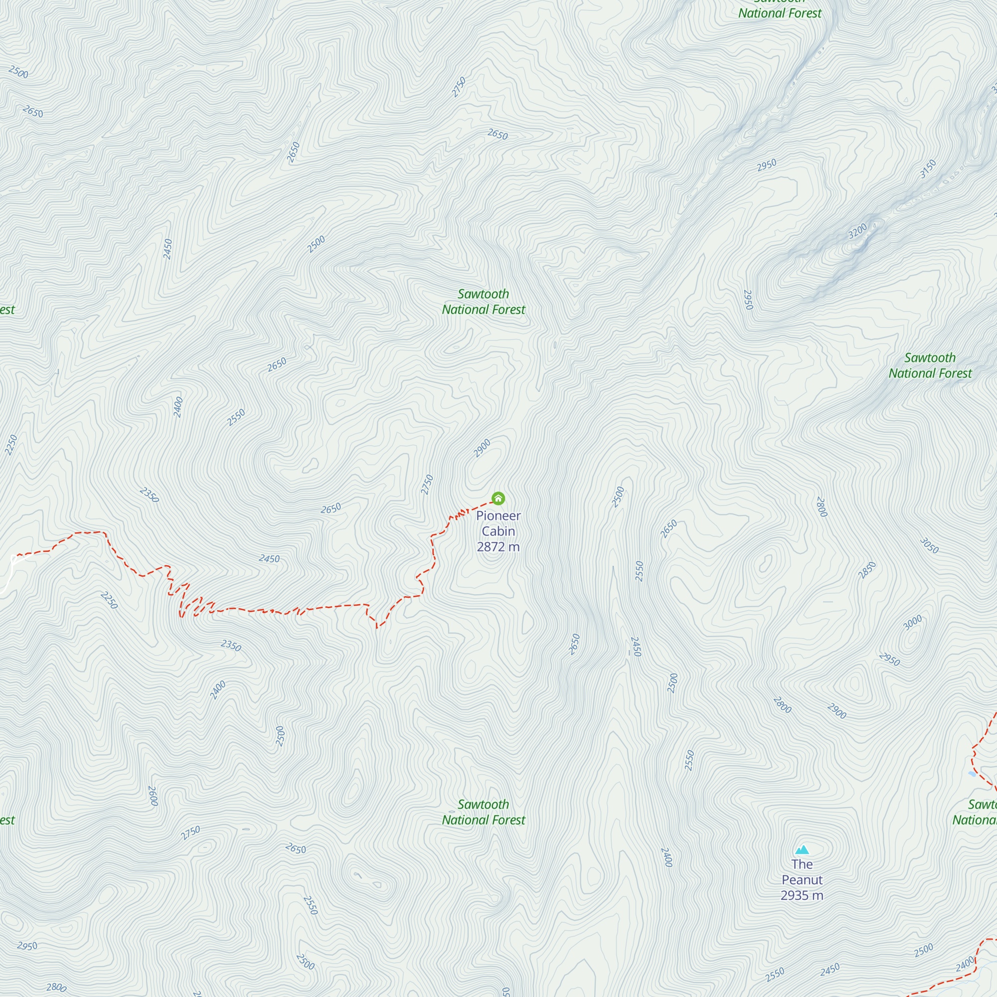Pioneer Cabin map