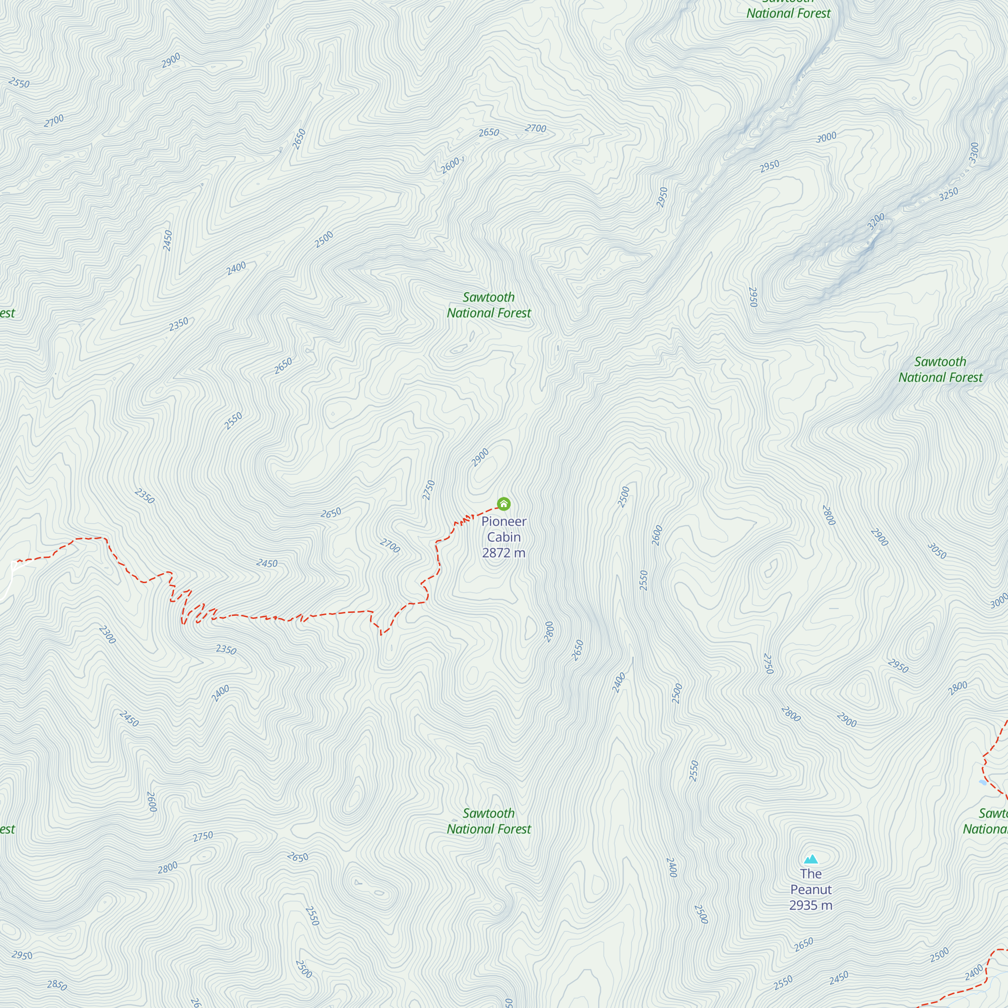 Pioneer Cabin map