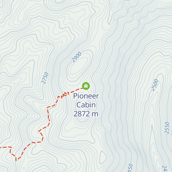Map of Pioneer Cabin