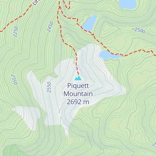 Map of Piquett Mountain