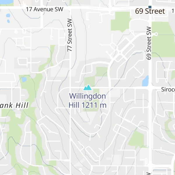 Map of Willingdon Hill