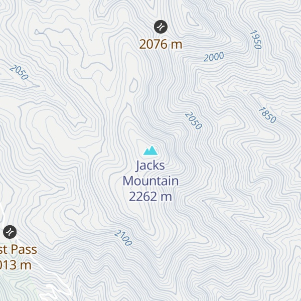 Map of Jacks Mountain