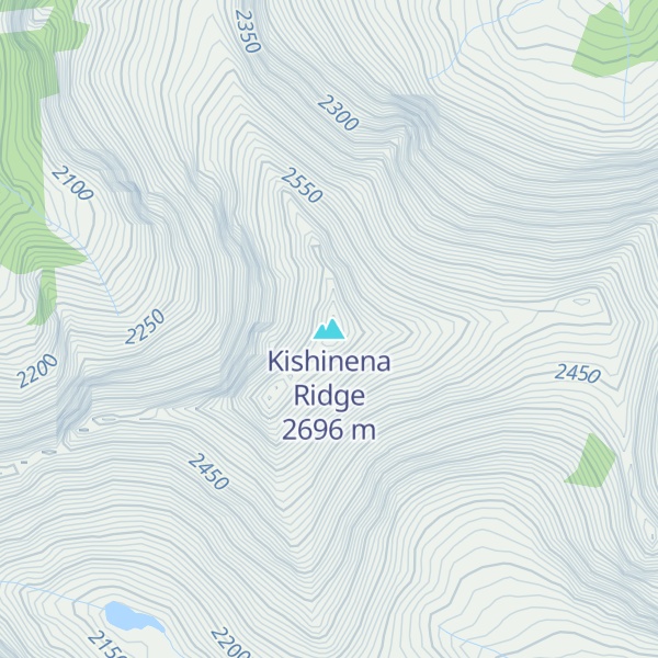 Map of Kishinena Ridge