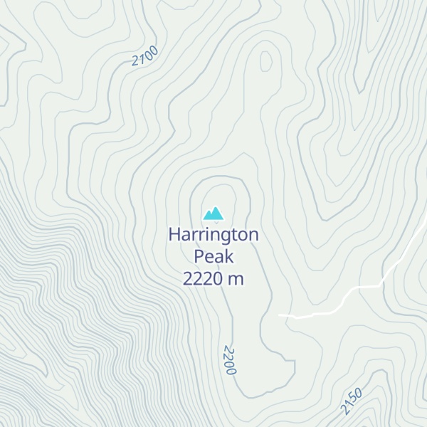 Map of Harrington Peak