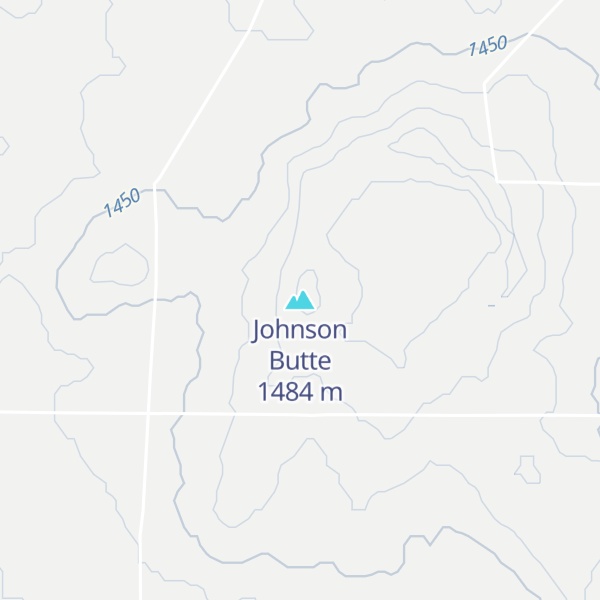 Map of Johnson Butte