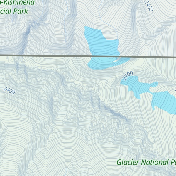 Map of Long Knife Peak