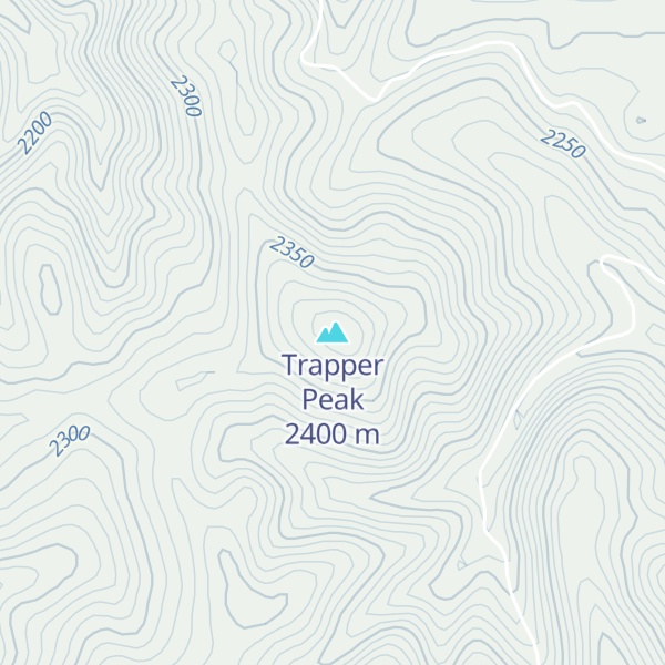 Map of Trapper Peak