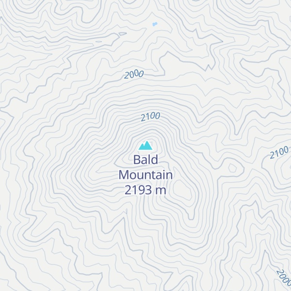 Map of Bald Mountain