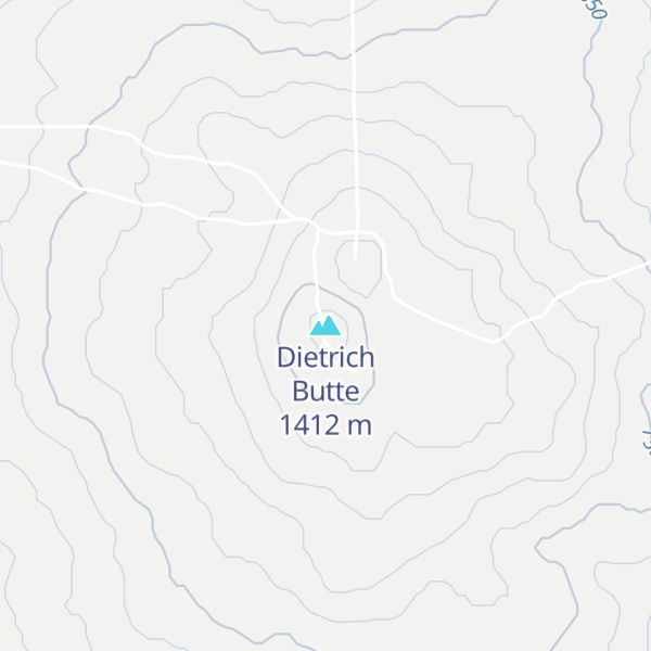 Map of Dietrich Butte
