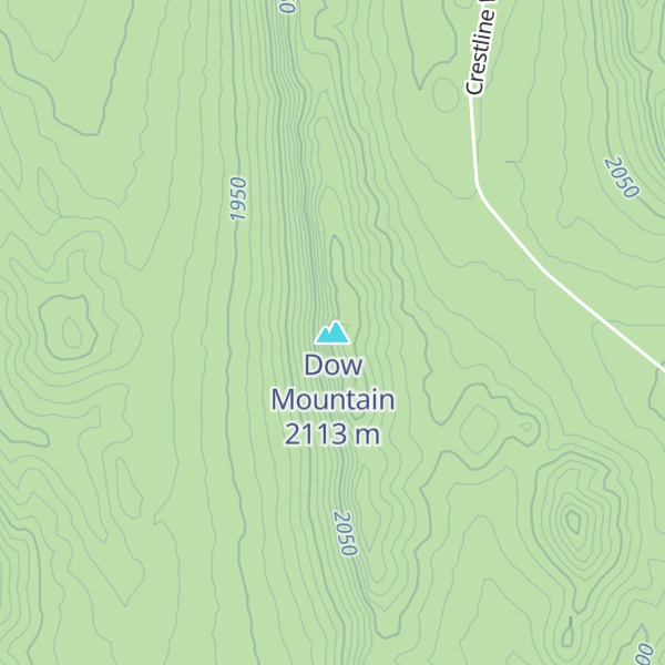 Map of Dow Mountain