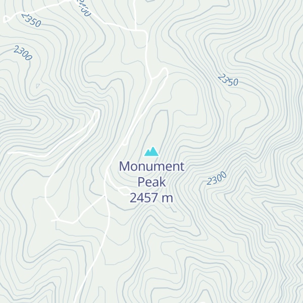 Map of Monument Peak