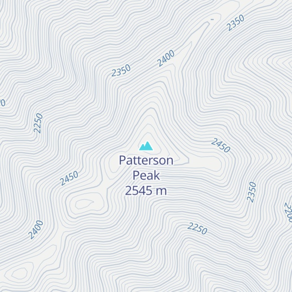 Map of Patterson Peak