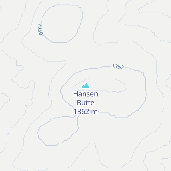 Map of Hansen Butte