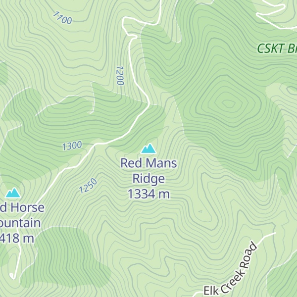 Map of Red Mans Ridge